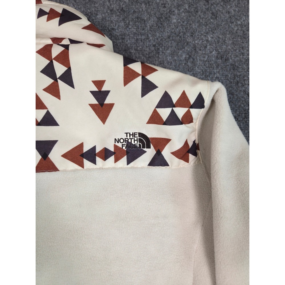 The North Face Denali 2 Fleece Jacket Womens Large Cream Geometric Southwest - Picture 14 of 15